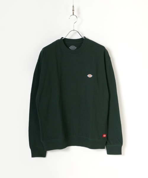 Dickies(ディッキーズ)の「Dickies/ディッキーズ ミニワッペン ワンポイント刺繍 スウェットロンT トレーナー(スウェット・レディース・ホワイト/ブラック/ピンク/グリーン/ネイビー/サックスブルー/ダークグリーン/ベージュ/グリーン系その他/ネイビー系1/ライトピンク/グレイッシュベージュ/キャメル・LL/M/L)」の6枚目の写真