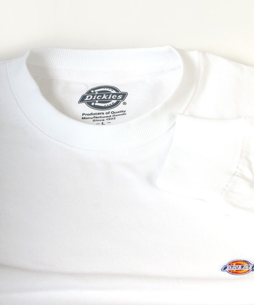 Dickies(ディッキーズ)の「Dickies/ディッキーズ ミニワッペン ワンポイント刺繍 スウェットロンT トレーナー(スウェット・レディース・ホワイト/ブラック/ピンク/グリーン/ネイビー/サックスブルー/ダークグリーン/ベージュ/グリーン系その他/ネイビー系1/ライトピンク/グレイッシュベージュ/キャメル・LL/M/L)」の16枚目の写真