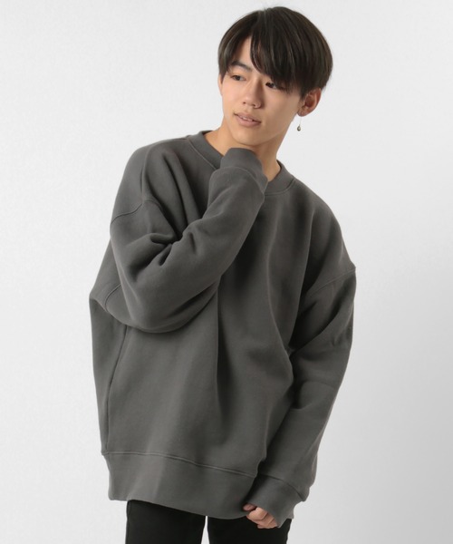 make a ray!(メイク ア レイ!)の「【SANDOGS/サンドックス】オーバーサイズ くすみカラースウェット/トレーナー(スウェット・メンズ・チャコールグレー/ベージュ/オフホワイト/ブルーグレー・M/L/XL)」の7枚目の写真