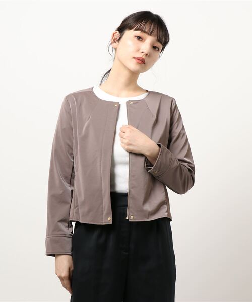 12Twelve Agenda(トゥエルブ アジェンダ)の「フェイクレザーノーカラーブルゾン(ブルゾン・レディース・ブラウン/ベージュ・M)」の12枚目の写真
