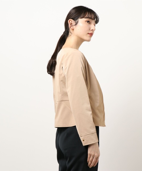 12Twelve Agenda(トゥエルブ アジェンダ)の「フェイクレザーノーカラーブルゾン(ブルゾン・レディース・ブラウン/ベージュ・M)」の14枚目の写真