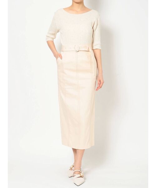 MURUA（ムルーア）の「スリムステッチペンシルスカート（スカート・レディース・アイボリー/ブラック/オレンジ・1/2）」の17枚目の写真