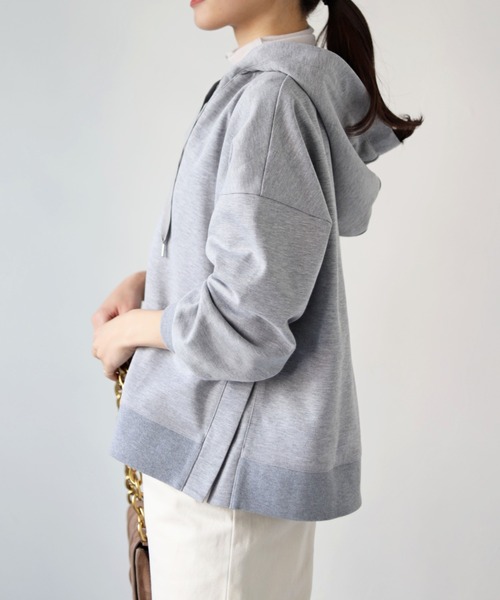 each（イーチ）の「Ｖネックパーカー（Tシャツ/カットソー・レディース・ホワイト/ベージュ/グレー・MEDIUM）」の12枚目の写真