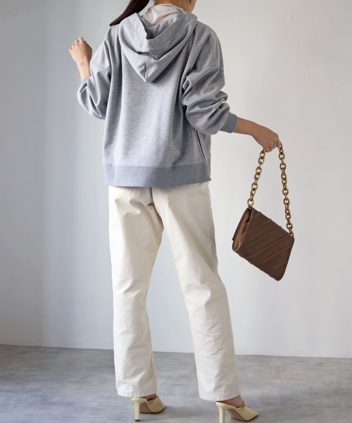 each（イーチ）の「Ｖネックパーカー（Tシャツ/カットソー・レディース・ホワイト/ベージュ/グレー・MEDIUM）」の15枚目の写真