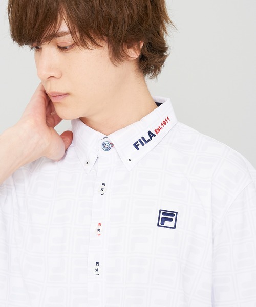 FILA(フィラ)の「【FILA GOLF/フィラゴルフ】ボックスプリント 半袖ポロシャツ/吸汗速乾/UVカット(ポロシャツ・メンズ・ブルー系その他/ホワイト/ネイビー・M/L/LL)」の11枚目の写真
