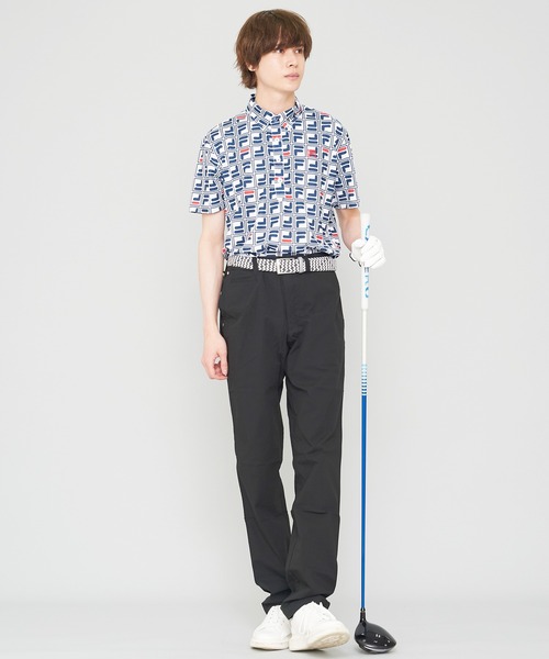 FILA(フィラ)の「【FILA GOLF/フィラゴルフ】ボックスプリント 半袖ポロシャツ/吸汗速乾/UVカット(ポロシャツ・メンズ・ブルー系その他/ホワイト/ネイビー・M/L/LL)」の7枚目の写真