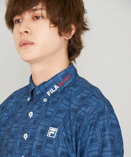 FILA(フィラ)の「【FILA GOLF/フィラゴルフ】ボックスプリント 半袖ポロシャツ/吸汗速乾/UVカット(ポロシャツ・メンズ・ブルー系その他/ホワイト/ネイビー・M/L/LL)」の15枚目の写真