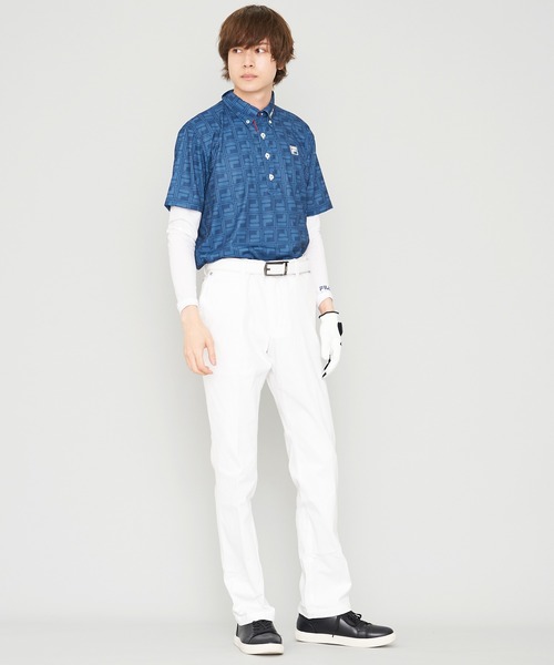 FILA(フィラ)の「【FILA GOLF/フィラゴルフ】ボックスプリント 半袖ポロシャツ/吸汗速乾/UVカット(ポロシャツ・メンズ・ブルー系その他/ホワイト/ネイビー・M/L/LL)」の18枚目の写真