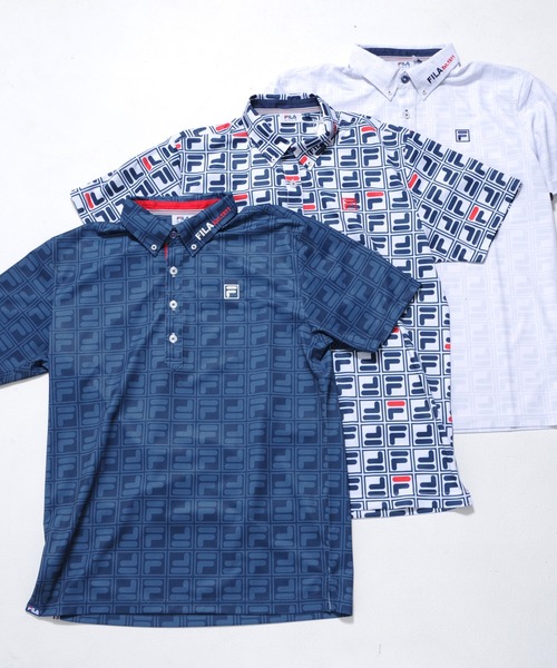 FILA(フィラ)の「【FILA GOLF/フィラゴルフ】ボックスプリント 半袖ポロシャツ/吸汗速乾/UVカット(ポロシャツ・メンズ・ブルー系その他/ホワイト/ネイビー・M/L/LL)」の19枚目の写真