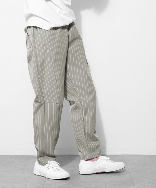 ZIP FIVE（ジップファイブ）の「【ZIP FIVE】立体裁断テーパードシルエットイージーパンツ（チノパンツ・メンズ・ブラック/パープル/ブルー/グリーン/アイボリー/ライトベージュ/グレー系・MEDIUM/LARGE）」の4枚目の写真