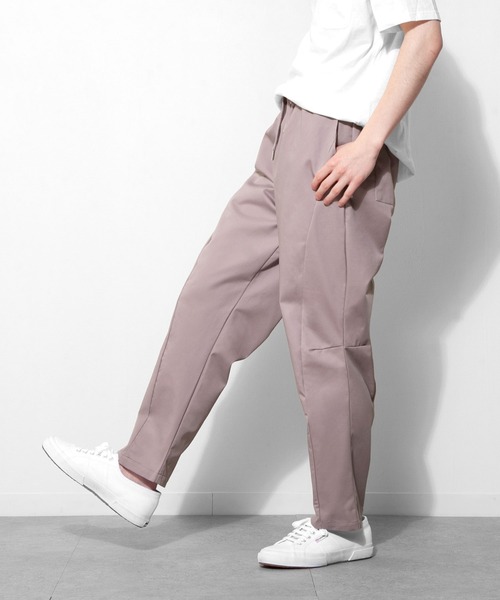 ZIP FIVE（ジップファイブ）の「【ZIP FIVE】立体裁断テーパードシルエットイージーパンツ（チノパンツ・メンズ・ブラック/パープル/ブルー/グリーン/アイボリー/ライトベージュ/グレー系・MEDIUM/LARGE）」の7枚目の写真