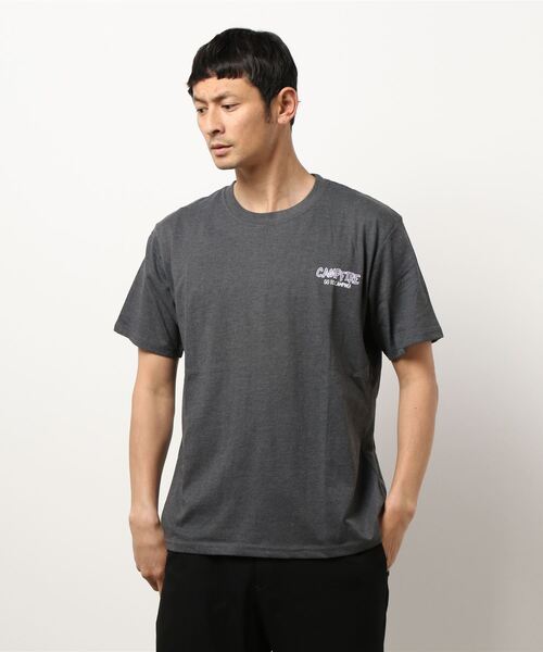 STYLEBLOCK（スタイルブロック）の「半袖ロゴ＆バックイラストプリントTシャツ（Tシャツ/カットソー・メンズ・チャコール/ホワイト/ラベンダー・M/LL/L）」の3枚目の写真