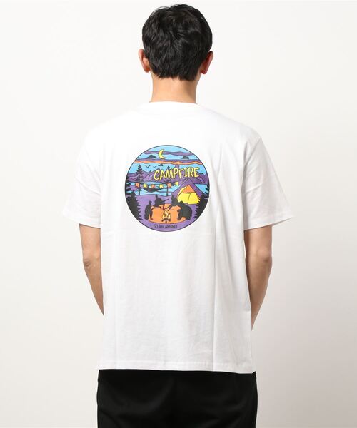 STYLEBLOCK（スタイルブロック）の「半袖ロゴ＆バックイラストプリントTシャツ（Tシャツ/カットソー・メンズ・チャコール/ホワイト/ラベンダー・M/LL/L）」の4枚目の写真