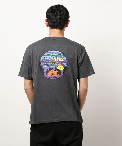 STYLEBLOCK（スタイルブロック）の「半袖ロゴ＆バックイラストプリントTシャツ（Tシャツ/カットソー・メンズ・チャコール/ホワイト/ラベンダー・M/LL/L）」の6枚目の写真