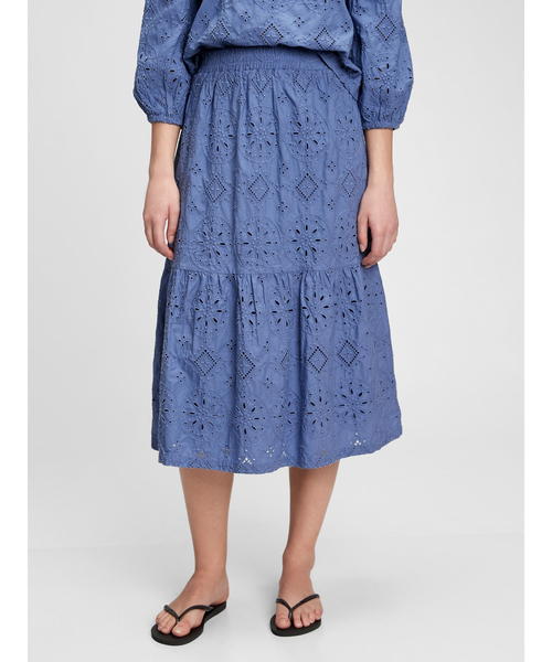 GAP（ギャップ）の「アイレット ミディスカート（スカート・レディース・ホワイト/ブラック/ブルー・M/XXS/L/XS/S）」の3枚目の写真