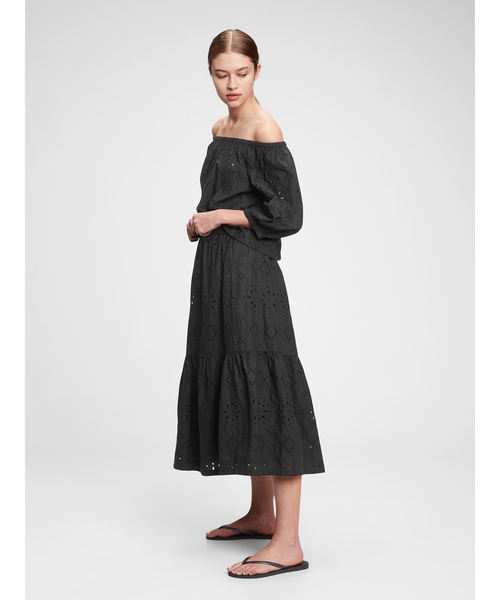 GAP（ギャップ）の「アイレット ミディスカート（スカート・レディース・ホワイト/ブラック/ブルー・M/XXS/L/XS/S）」の14枚目の写真