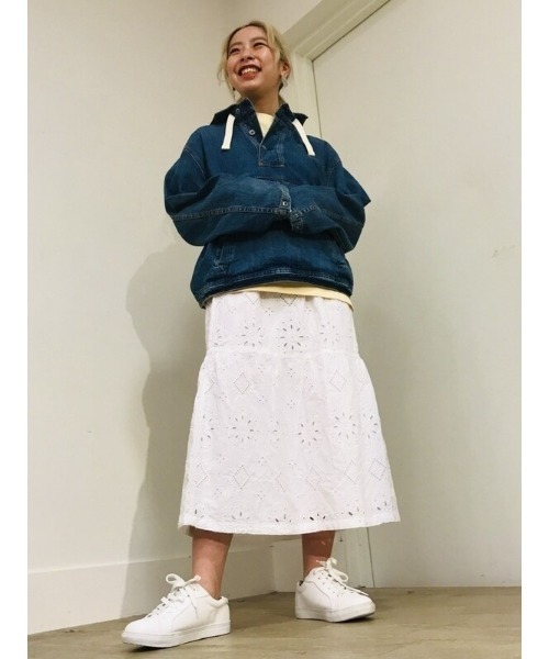 GAP（ギャップ）の「アイレット ミディスカート（スカート・レディース・ホワイト/ブラック/ブルー・M/XXS/L/XS/S）」の16枚目の写真