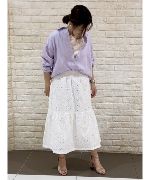 GAP（ギャップ）の「アイレット ミディスカート（スカート・レディース・ホワイト/ブラック/ブルー・M/XXS/L/XS/S）」の17枚目の写真