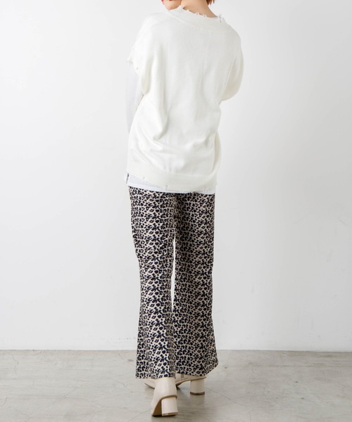 WEGO(ウィゴー)の「WEGO/ダメージニットベスト(ベスト・レディース・ホワイト/ブラック/サックスブルー/グリーン・FREE)」の22枚目の写真