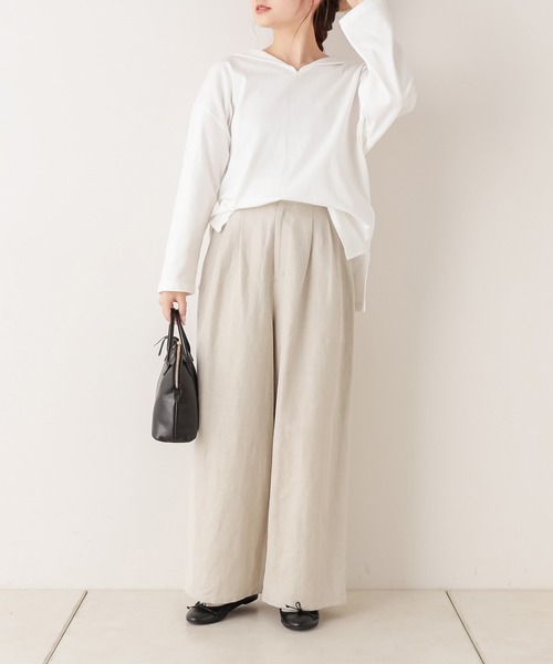 PUAL CE CIN（ピュアルセシン）の「【Du noir】セーラーカラーTシャツ（Tシャツ/カットソー・レディース・ブラック/グレー/ホワイト・FREE）」の9枚目の写真