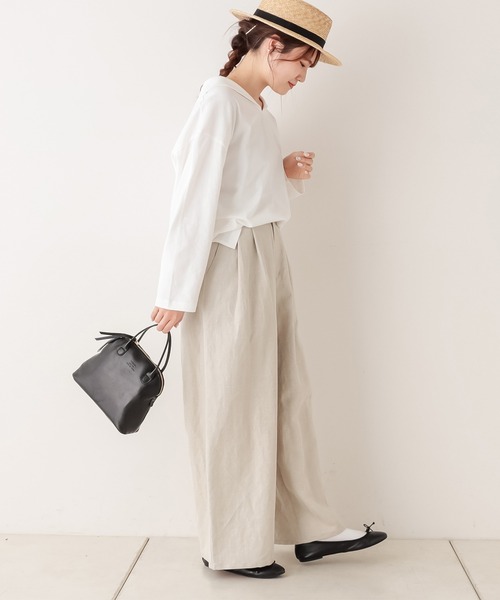 PUAL CE CIN（ピュアルセシン）の「【Du noir】セーラーカラーTシャツ（Tシャツ/カットソー・レディース・ブラック/グレー/ホワイト・FREE）」の11枚目の写真