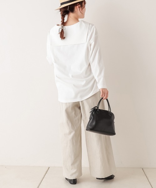 PUAL CE CIN（ピュアルセシン）の「【Du noir】セーラーカラーTシャツ（Tシャツ/カットソー・レディース・ブラック/グレー/ホワイト・FREE）」の12枚目の写真