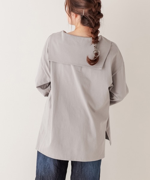 PUAL CE CIN（ピュアルセシン）の「【Du noir】セーラーカラーTシャツ（Tシャツ/カットソー・レディース・ブラック/グレー/ホワイト・FREE）」の17枚目の写真