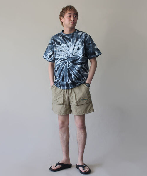 MANASTASH（マナスタッシュ）の「MANASTASH/マナスタッシュ　TIEDYE LEAF LOGO TEE タイダイリーフロゴティー（Tシャツ/カットソー・メンズ・ブラック/ブルー・MEDIUM/LARGE/X-LARGE）」の8枚目の写真