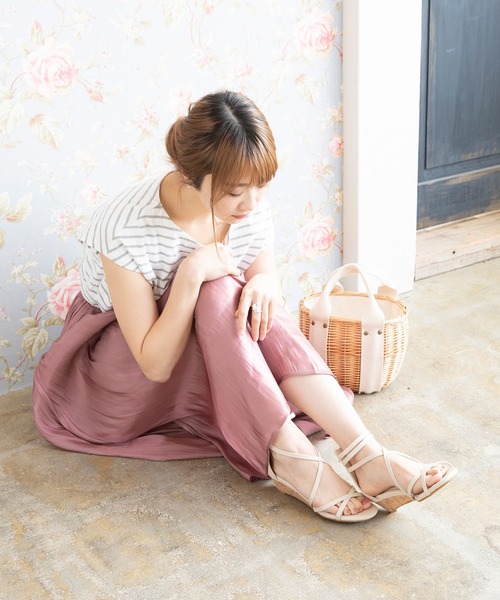 flune(フリューン)の「グラディエーターウェッジサンダル(サンダル・レディース・アイボリー/ブラック/グレイッシュベージュ/パイソン・XS/S/M/L/LL/3L)」の9枚目の写真