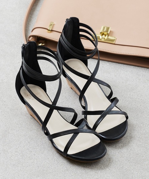 flune(フリューン)の「グラディエーターウェッジサンダル(サンダル・レディース・アイボリー/ブラック/グレイッシュベージュ/パイソン・XS/S/M/L/LL/3L)」の18枚目の写真