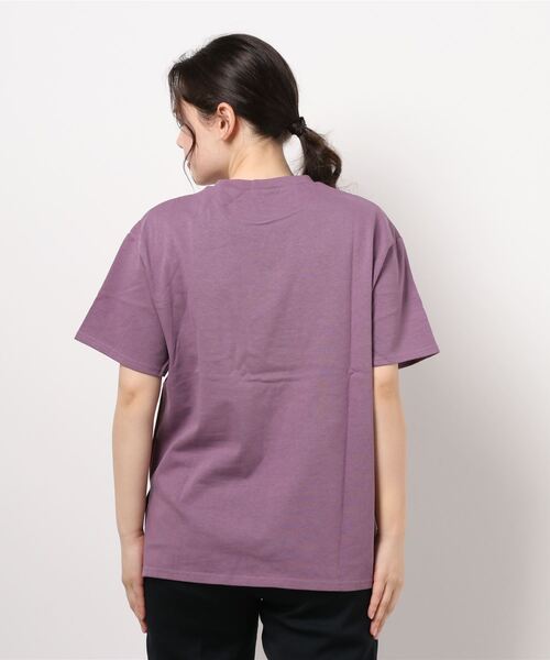 SPINNS（スピンズ）の「USAコットン素材 ポケット半袖Tシャツ（Tシャツ/カットソー・レディース・オフホワイト/グレイッシュベージュ/パープル/ブラウン/チャコール/ブラック・ONESIZE）」の8枚目の写真