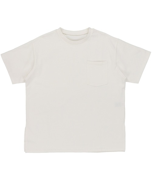 SPINNS（スピンズ）の「USAコットン素材 ポケット半袖Tシャツ（Tシャツ/カットソー・レディース・オフホワイト/グレイッシュベージュ/パープル/ブラウン/チャコール/ブラック・ONESIZE）」の16枚目の写真