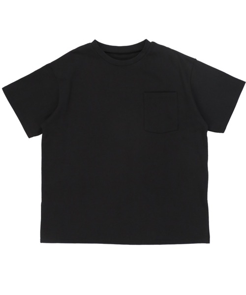 SPINNS（スピンズ）の「USAコットン素材 ポケット半袖Tシャツ（Tシャツ/カットソー・レディース・オフホワイト/グレイッシュベージュ/パープル/ブラウン/チャコール/ブラック・ONESIZE）」の18枚目の写真