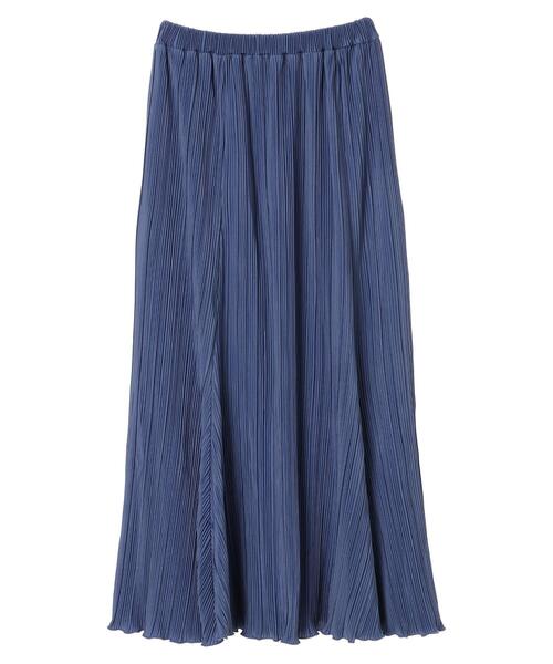 Green　Parks（グリーンパークス）の「プリーツサテンロングスカート＊（スカート・レディース・ブラック/グレー/ブルー/ライトベージュ・FREE）」の14枚目の写真