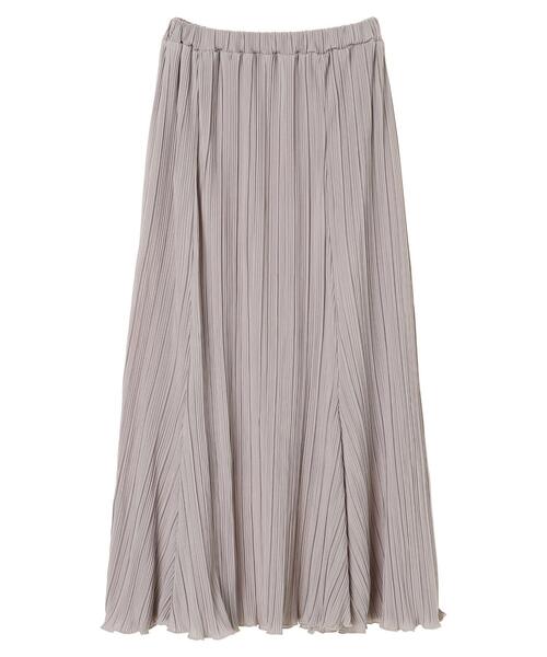 Green　Parks（グリーンパークス）の「プリーツサテンロングスカート＊（スカート・レディース・ブラック/グレー/ブルー/ライトベージュ・FREE）」の4枚目の写真
