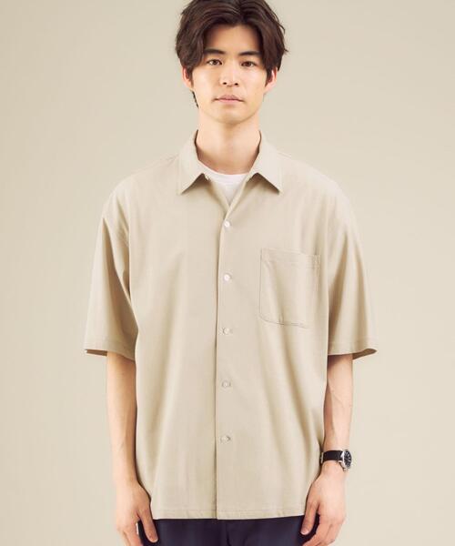 green label relaxing(グリーンレーベルリラクシング)の「<green label relaxing> ハイツイスト ジャージー カット シャツ(シャツ/ブラウス・メンズ・ブラック/ベージュ/マスタード/ワインレッド/ケリー・S/M/L/XL)」の6枚目の写真