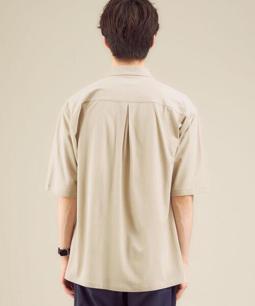 green label relaxing(グリーンレーベルリラクシング)の「<green label relaxing> ハイツイスト ジャージー カット シャツ(シャツ/ブラウス・メンズ・ブラック/ベージュ/マスタード/ワインレッド/ケリー・S/M/L/XL)」の11枚目の写真