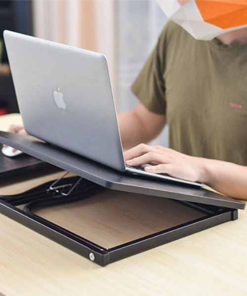 aimoha（アイモハ）の「そこでもパソコン多用途折りたたみミニローデスク（家具・メンズ・ブラウン/ブラック/ベージュ/ブラウン系その他・FREE）」の7枚目の写真