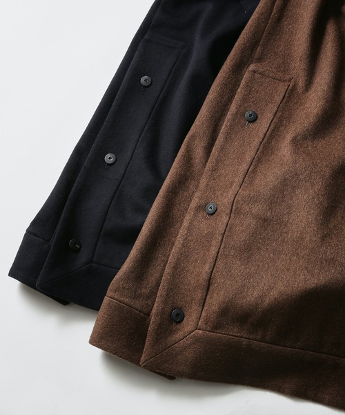 Dulcamara（ドゥルカマラ）の「ビーバーフレームヘムロングCT -BEAVER-（モッズコート・メンズ・ネイビー/ブラウン/ブルー系その他・1/0）」の12枚目の写真