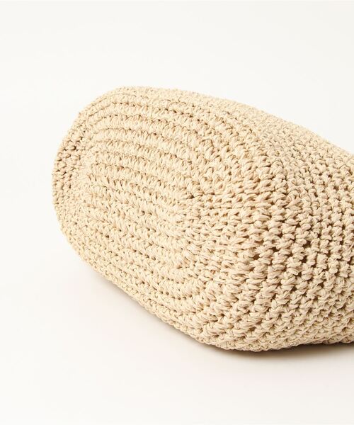 UNBILLION（アンビリオン）の「カシュカシュ cachecache / ベルトハンドル2way手編みショルダーバッグ（かごバッグ・レディース・ブラウン/ブラック/グレー/レオパード・FREE）」の6枚目の写真