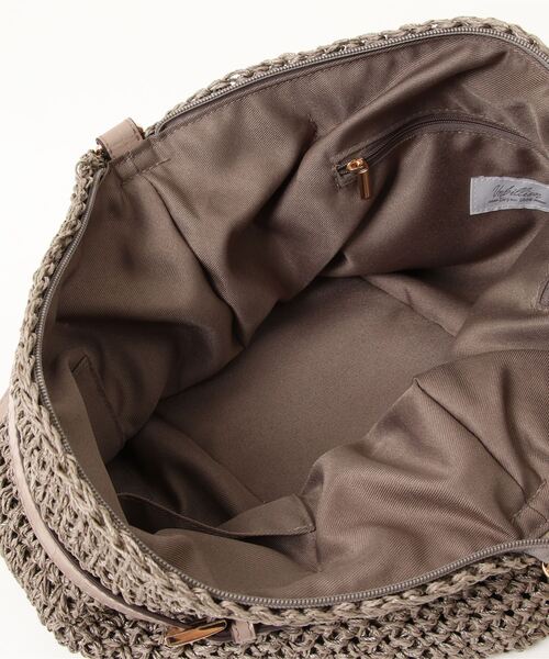 UNBILLION（アンビリオン）の「カシュカシュ cachecache / ベルトハンドル2way手編みショルダーバッグ（かごバッグ・レディース・ブラウン/ブラック/グレー/レオパード・FREE）」の10枚目の写真