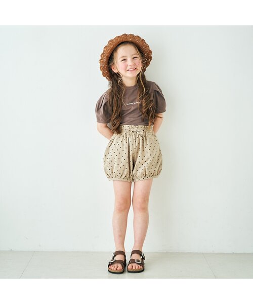 apres les cours（アプレレクール）の「/バルーンショートパンツ ショート丈（その他パンツ・キッズ・ブラウン/インディゴブルー/ドット・130/140/100/80/90/110/120）」の4枚目の写真