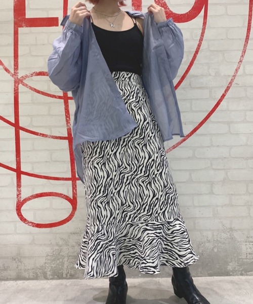 WEGO（ウィゴー）の「WEGO/マーメイドロングスカート（スカート・レディース・その他1/アニマル/ホワイト/ブラック・FREE）」の14枚目の写真