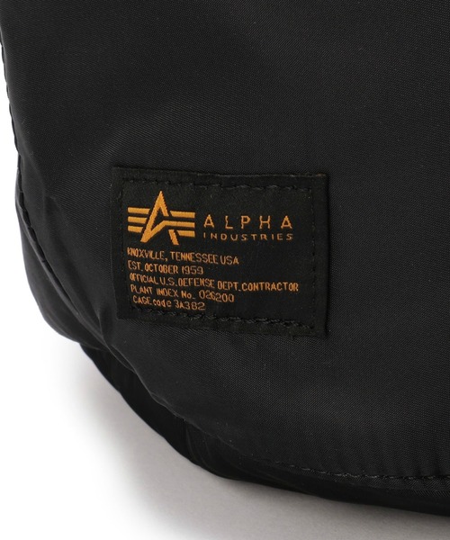 Alpha Industries（アルファインダストリーズ）の「【ユニセックス】コーデュラ DRAWSTRING BAG(巾着バッグ)（ボディバッグ/ウエストポーチ・メンズ・ブラック/グリーン/マルチ・FREE）」の8枚目の写真