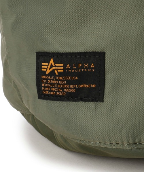 Alpha Industries（アルファインダストリーズ）の「【ユニセックス】コーデュラ DRAWSTRING BAG(巾着バッグ)（ボディバッグ/ウエストポーチ・メンズ・ブラック/グリーン/マルチ・FREE）」の15枚目の写真