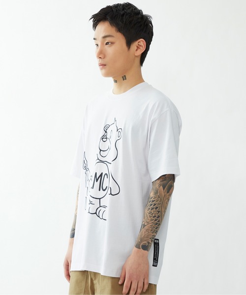 LMCの「【LMC】CANDLE BEAR TEE / エルエムシー キャンドル ベアー グラフィック Tシャツ（Tシャツ/カットソー・メンズ・ブラウン/ネイビー/ホワイト・MEDIUM/X-LARGE/LARGE/SMALL）」の5枚目の写真