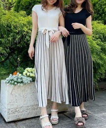 WILLSELECTION | バイカラーストライプニットワンピース(ワンピース)