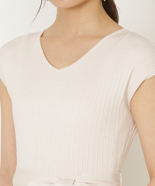 WILLSELECTION（ウィルセレクション）の「バイカラーストライプニットワンピース（ワンピース・レディース・ライトベージュ/ボルドー/ブラック・MEDIUM）」の11枚目の写真