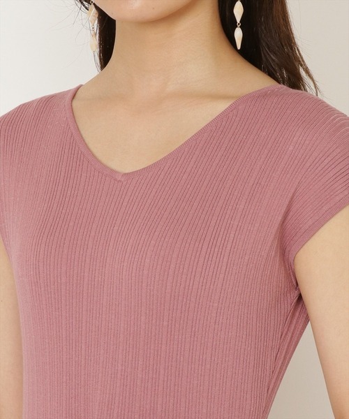 WILLSELECTION（ウィルセレクション）の「バイカラーストライプニットワンピース（ワンピース・レディース・ライトベージュ/ボルドー/ブラック・MEDIUM）」の17枚目の写真