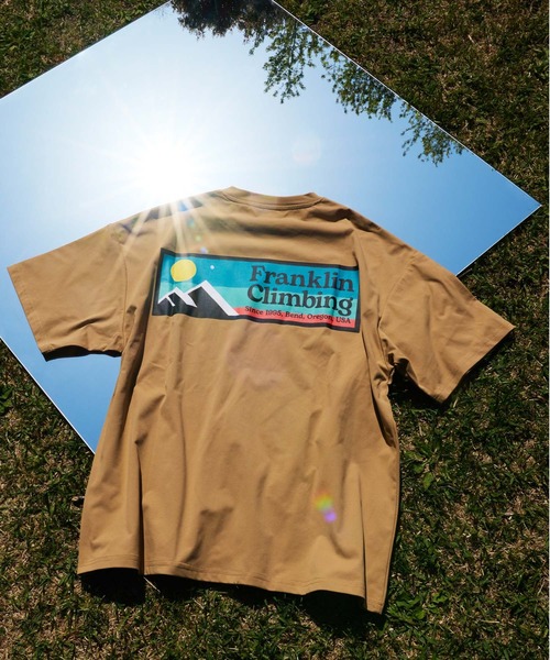 Franklin Climbing（フランクリンクライミング）の「【Franklin Climbing】ロゴTEE（Tシャツ/カットソー・メンズ・ベージュ/ホワイト/オレンジ/ブラック/ブルー系その他・MEDIUM/X-LARGE/X-SMALL/SMALL/LARGE）」の4枚目の写真